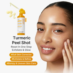 Medicube Peel Shot turmeric texture close-up with micro exfoliants refining pores