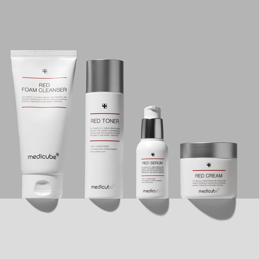 Medicube Red Serum 2.0 packaging box and foil wrap