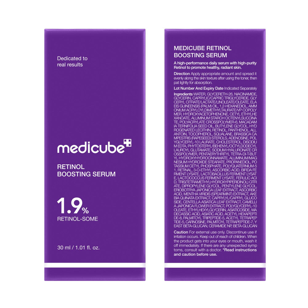 Medicube Retinol Boosting Serum glow after use hints radiant skin