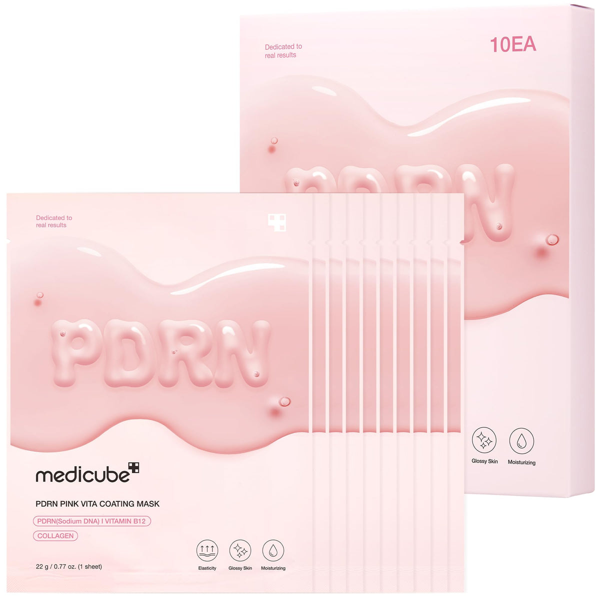 Medicube Salmon DNA PDRN pink sheet mask pack for deep hydration