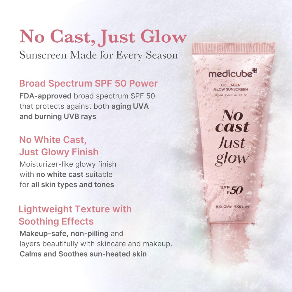 Medicube SPF 50 broad-spectrum label indicating daily sun protection