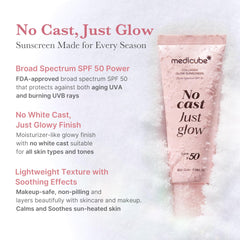 Medicube SPF 50 broad-spectrum label indicating daily sun protection