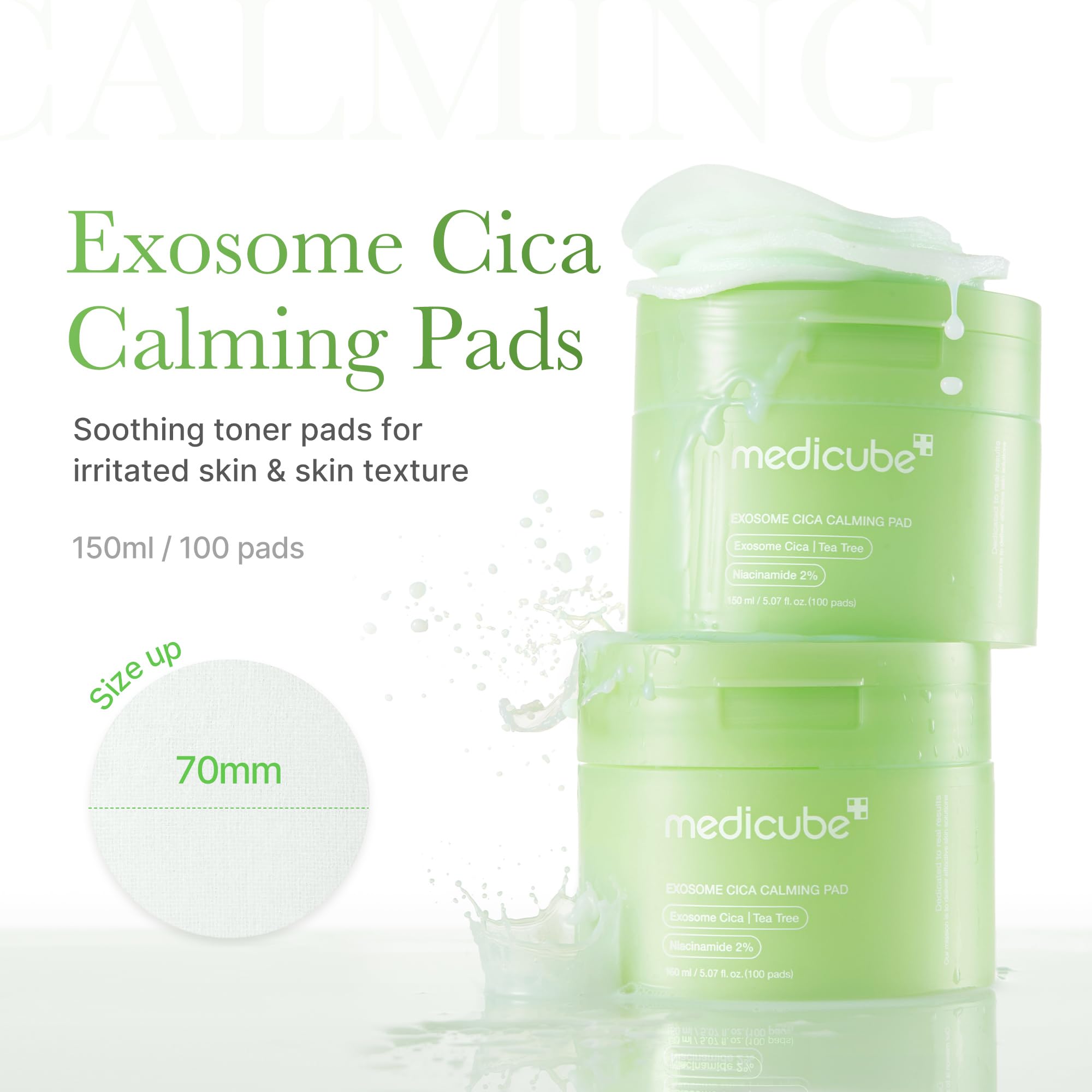 Medicube Toner Pads texture close-up highlights the pad surface and soothing feel
