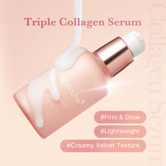 Medicube Triple Collagen Serum texture during application on skin