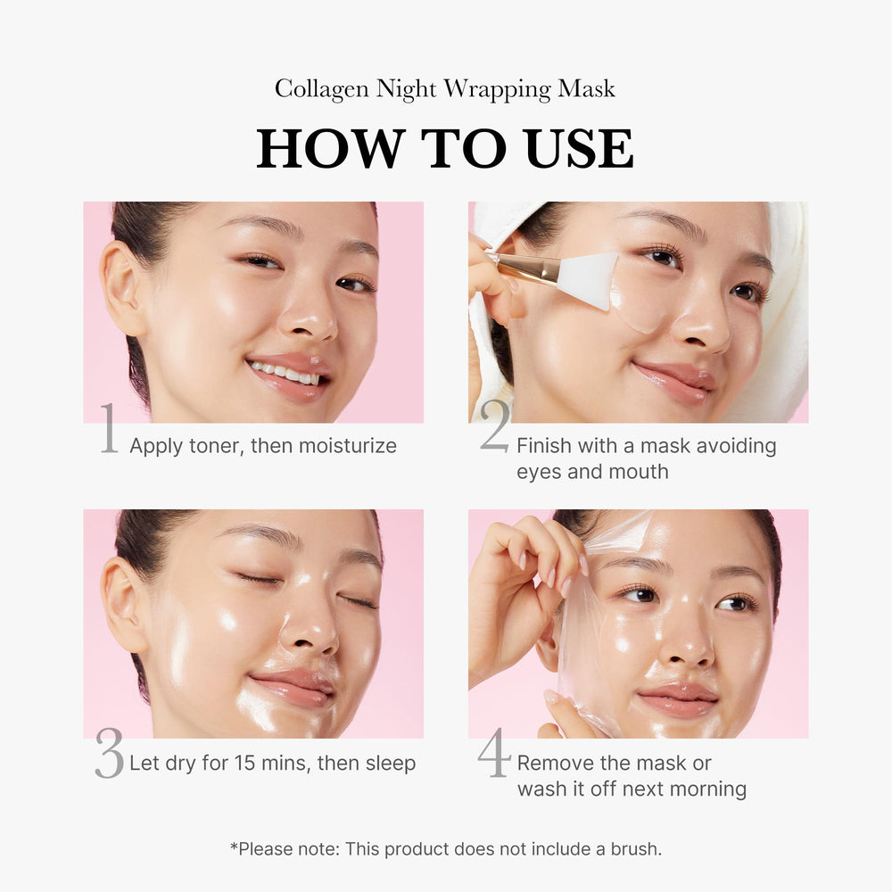 Medicube Wrapping Mask collagen extract supports a firmer, more youthful-looking surface.