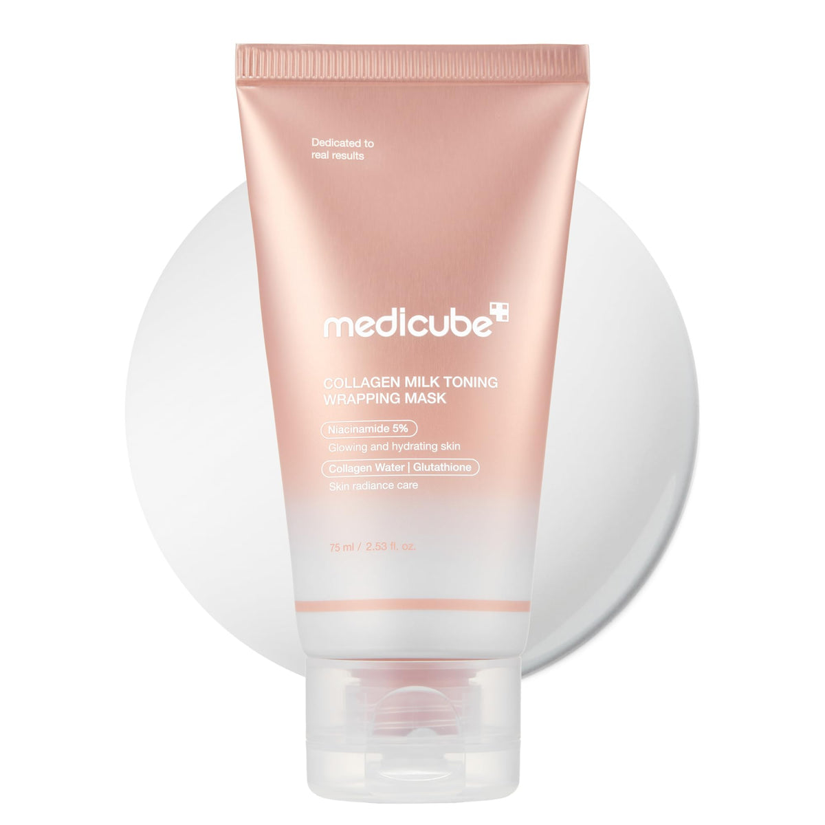 Medicube Wrapping Mask collagen glazed bottle showing daytime glow potential.