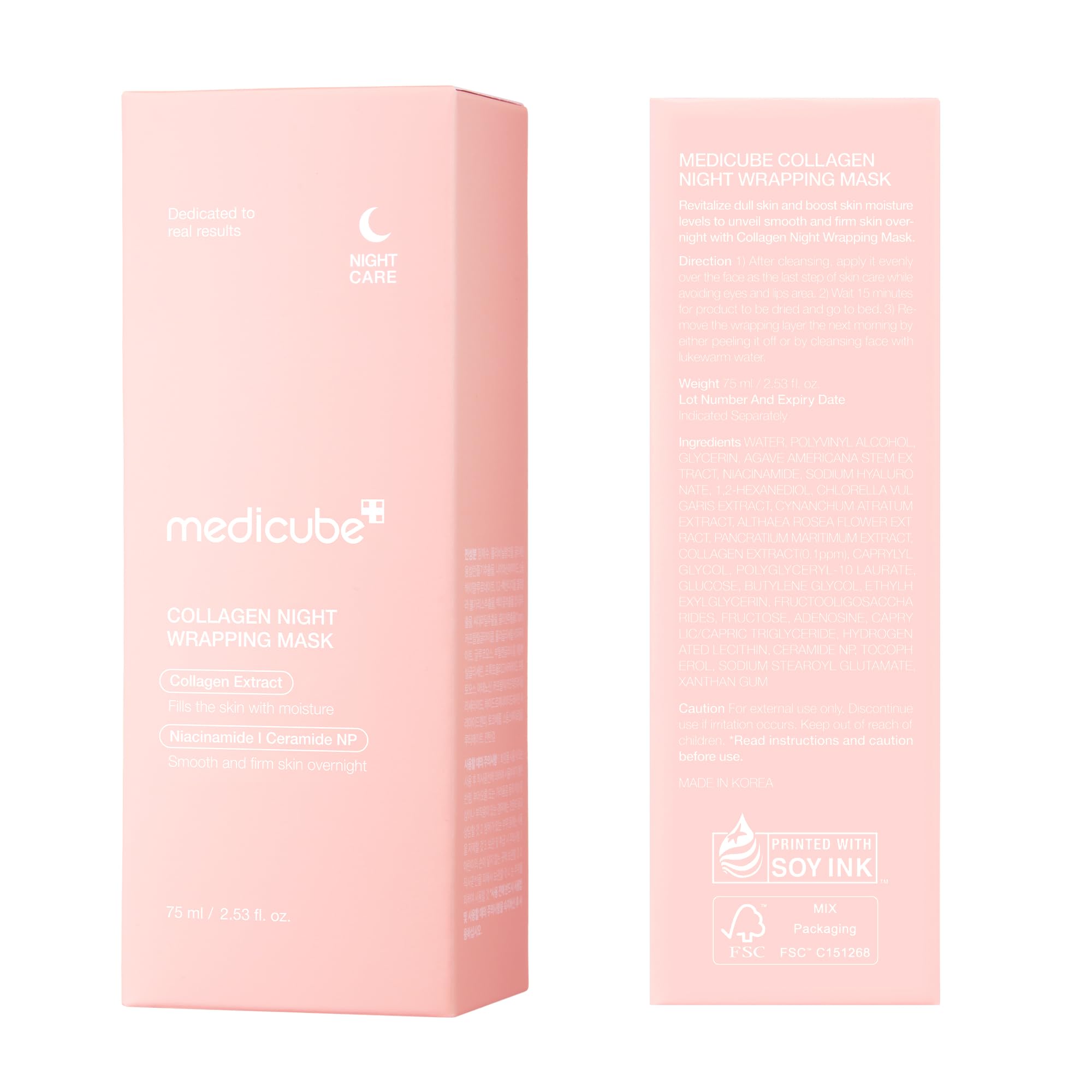 Medicube Wrapping Mask glow-ready morning routine visualization with a refreshed complexion.