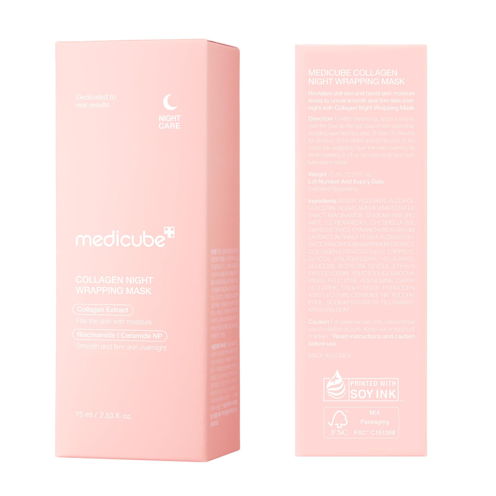 Medicube Wrapping Mask glow-ready morning routine visualization with a refreshed complexion.