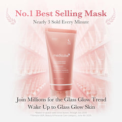 Medicube Wrapping Mask unwrapped face peel reveals single-piece mask for easy removal.