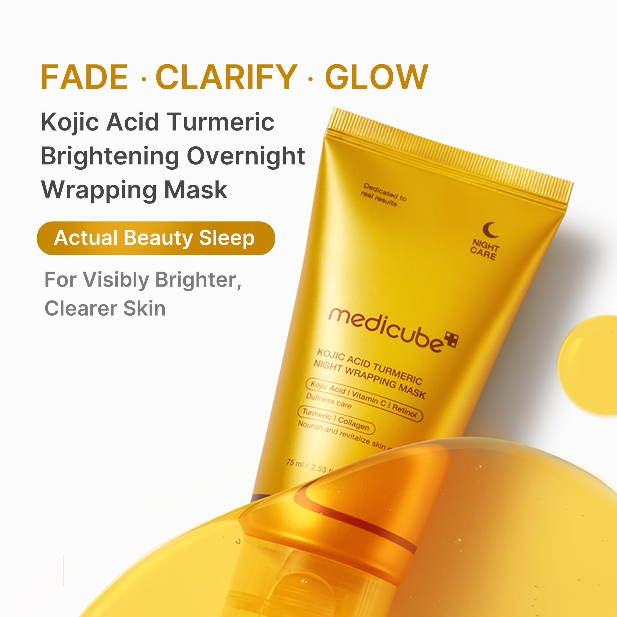 Medicube turmeric texture closeup showing refined skin texture