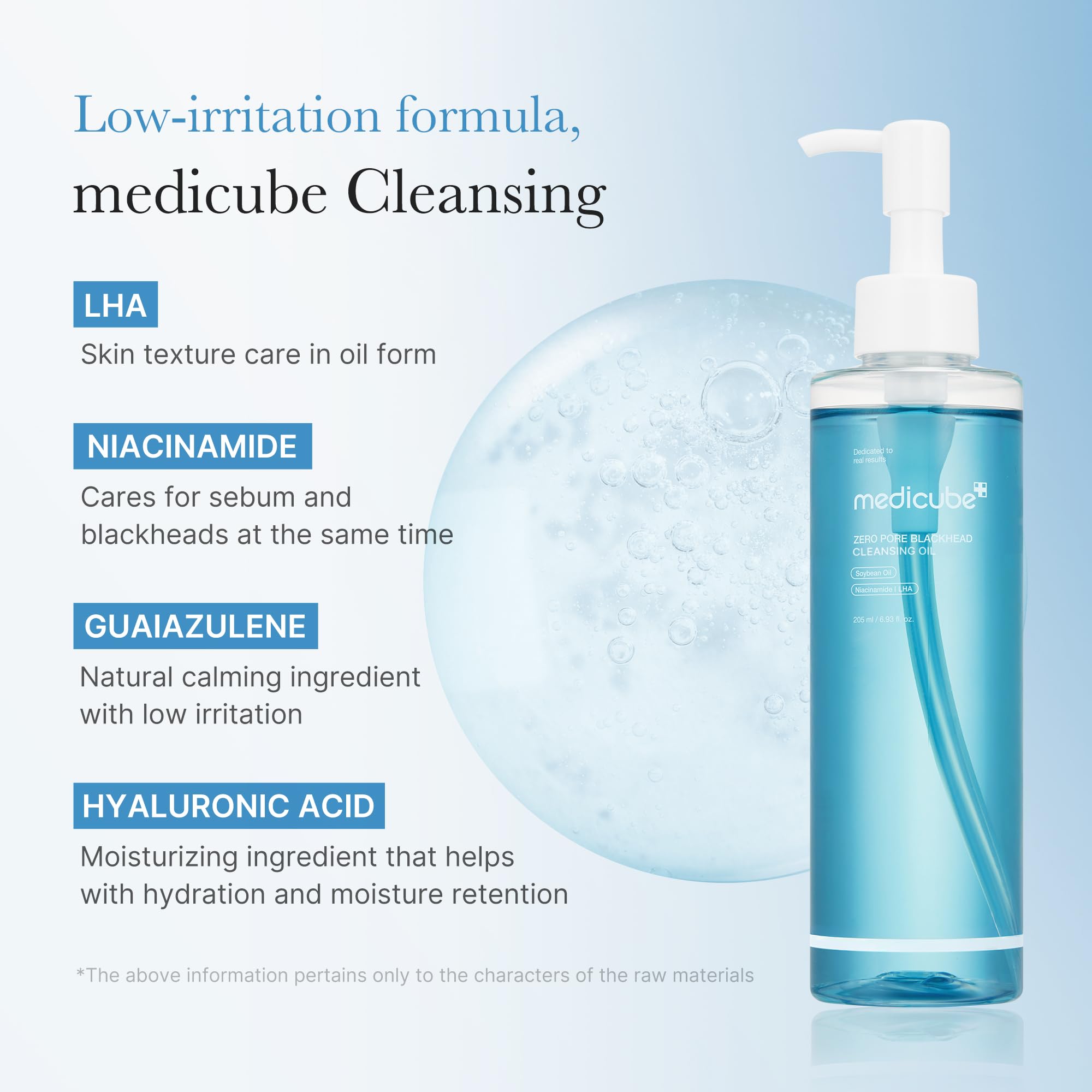 Medicube Zero Pore Cleansing Oil formula is mild for sensitive skin cleansing