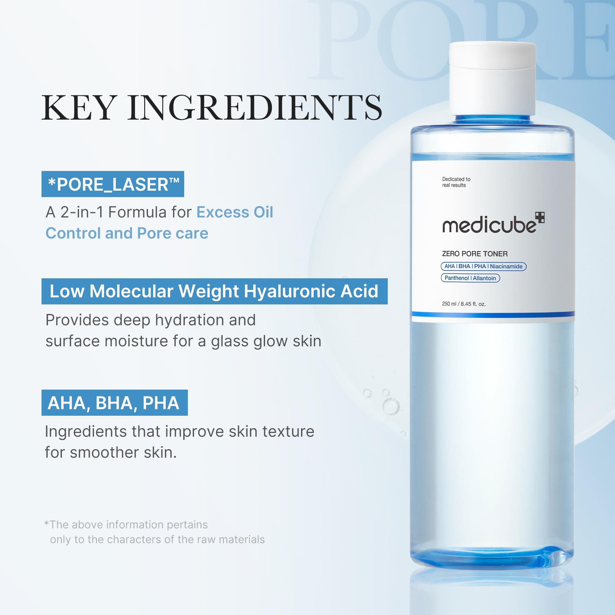 Medicube Zero Pore Toner liquid texture ready for quick absorption
