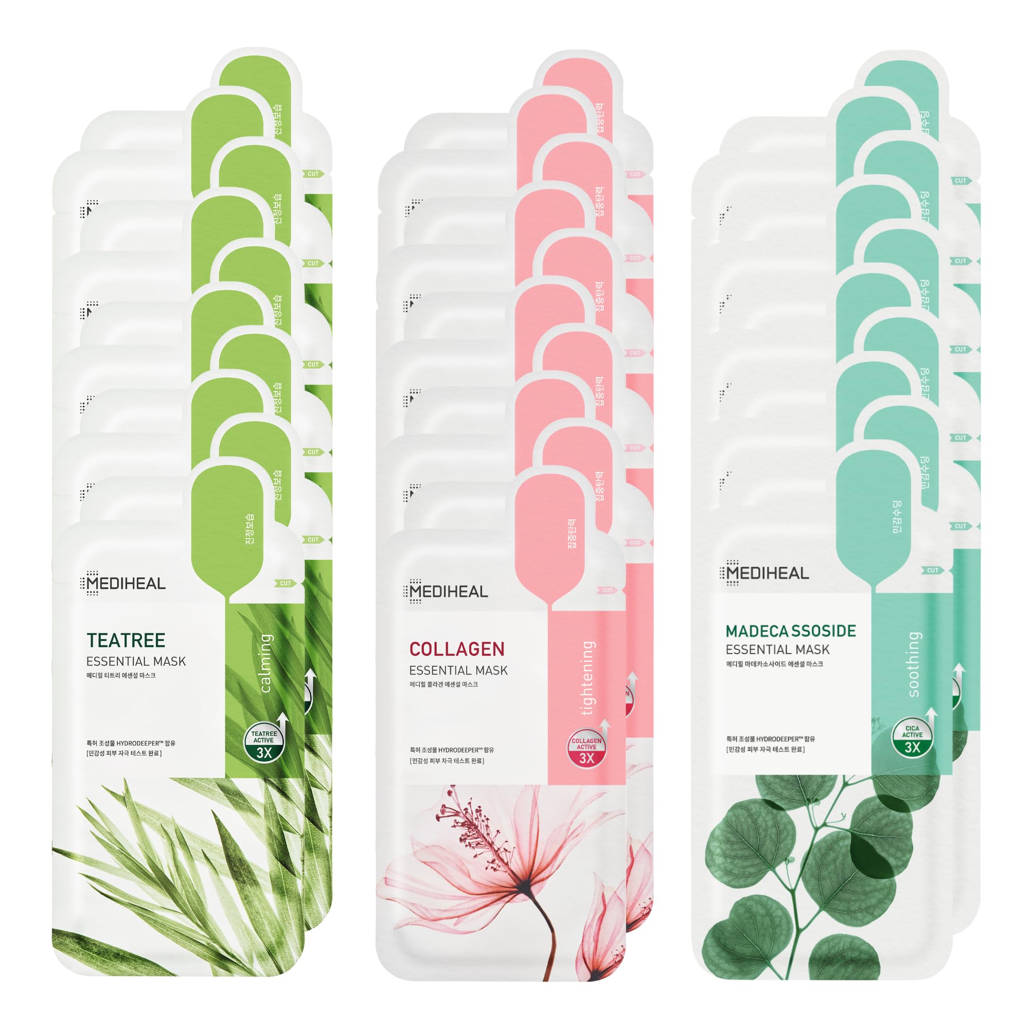 Mediheal Collagen Essential mask pack hero boosts skin firmness and elasticity.