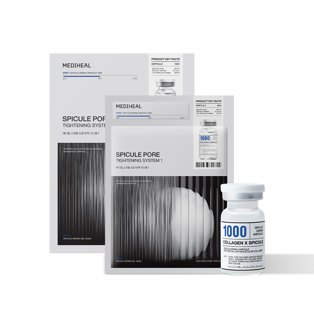Mediheal collagen spicule ampoule for targeted pore care and smoother skin