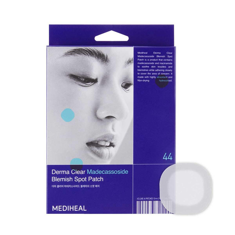 Mediheal Derma Clear blemish patch pack 44-count protects blemishes during the day.