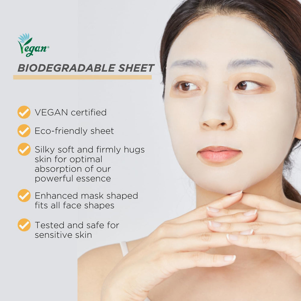 Mediheal EGT Ampoule Biodegradable sheet material highlighted as vegan.