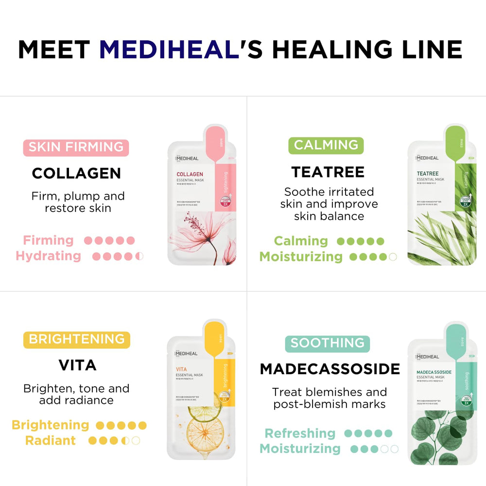Mediheal Essential HERO Tea Tree mask soothes irritation and supports balanced skin.