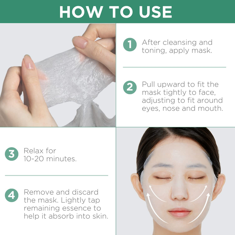 Mediheal Madecassoside mask on face with proper eye-nose-mouth fit