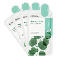 Mediheal Madecassoside mask packaging closeup with eco-friendly design