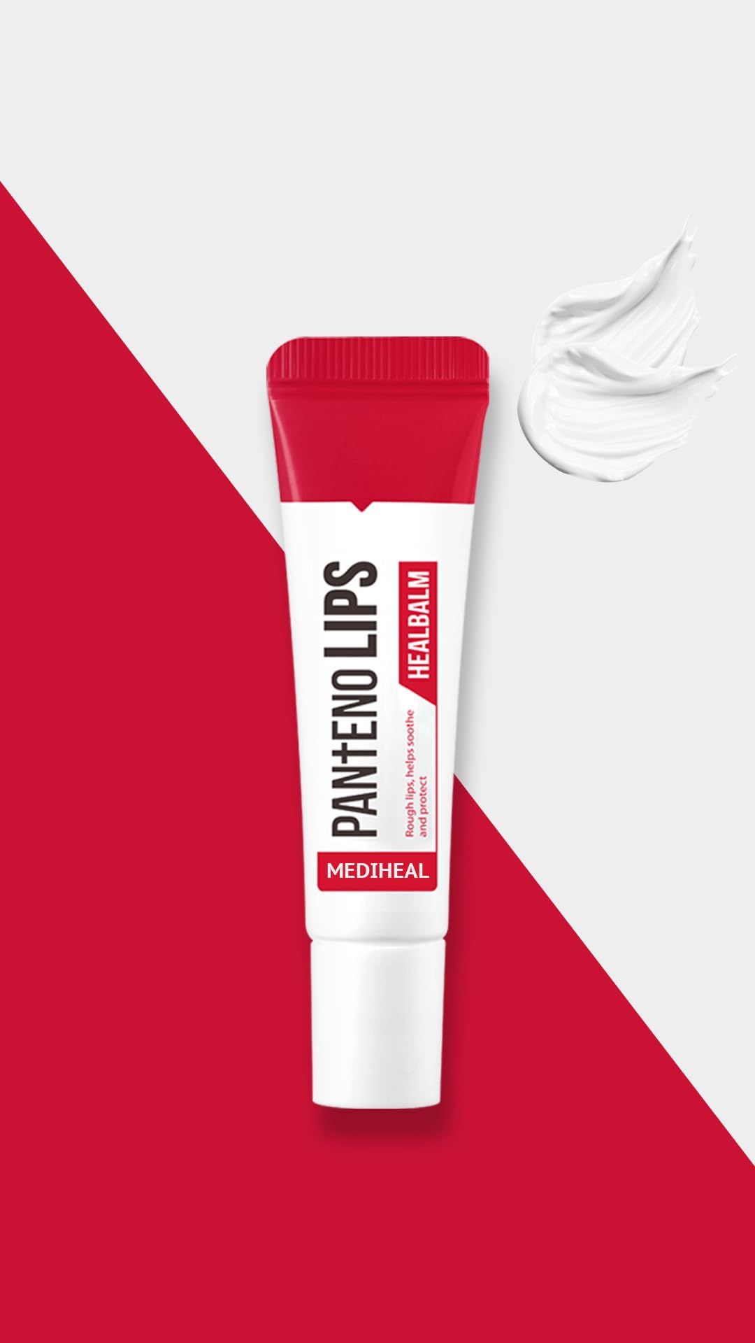 Mediheal Pantenolips Healbalm being applied on lips for instant moisture and comfort.