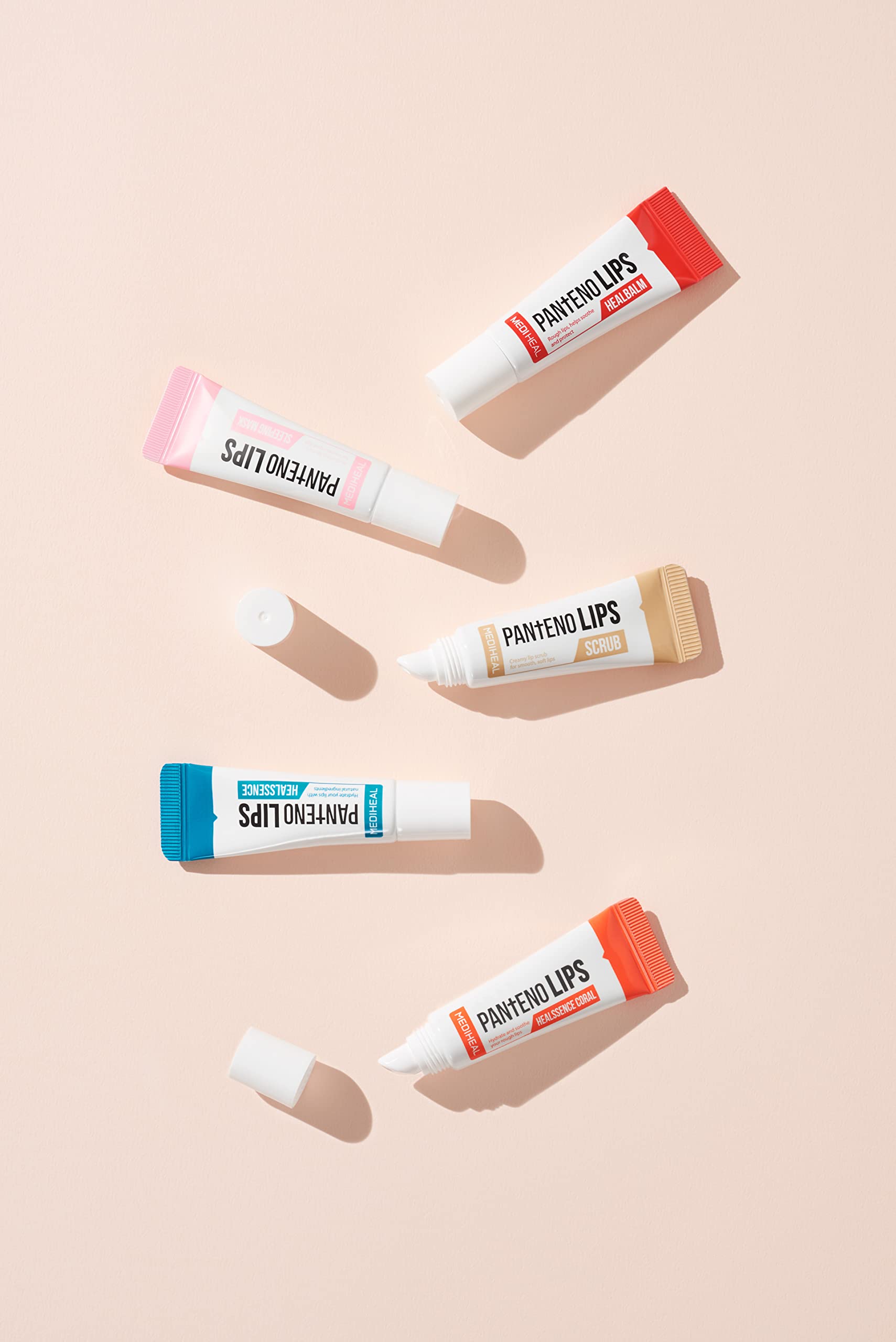 Mediheal Pantenolips Healbalm twin-pack packaging design highlighting convenient, portable hydration.