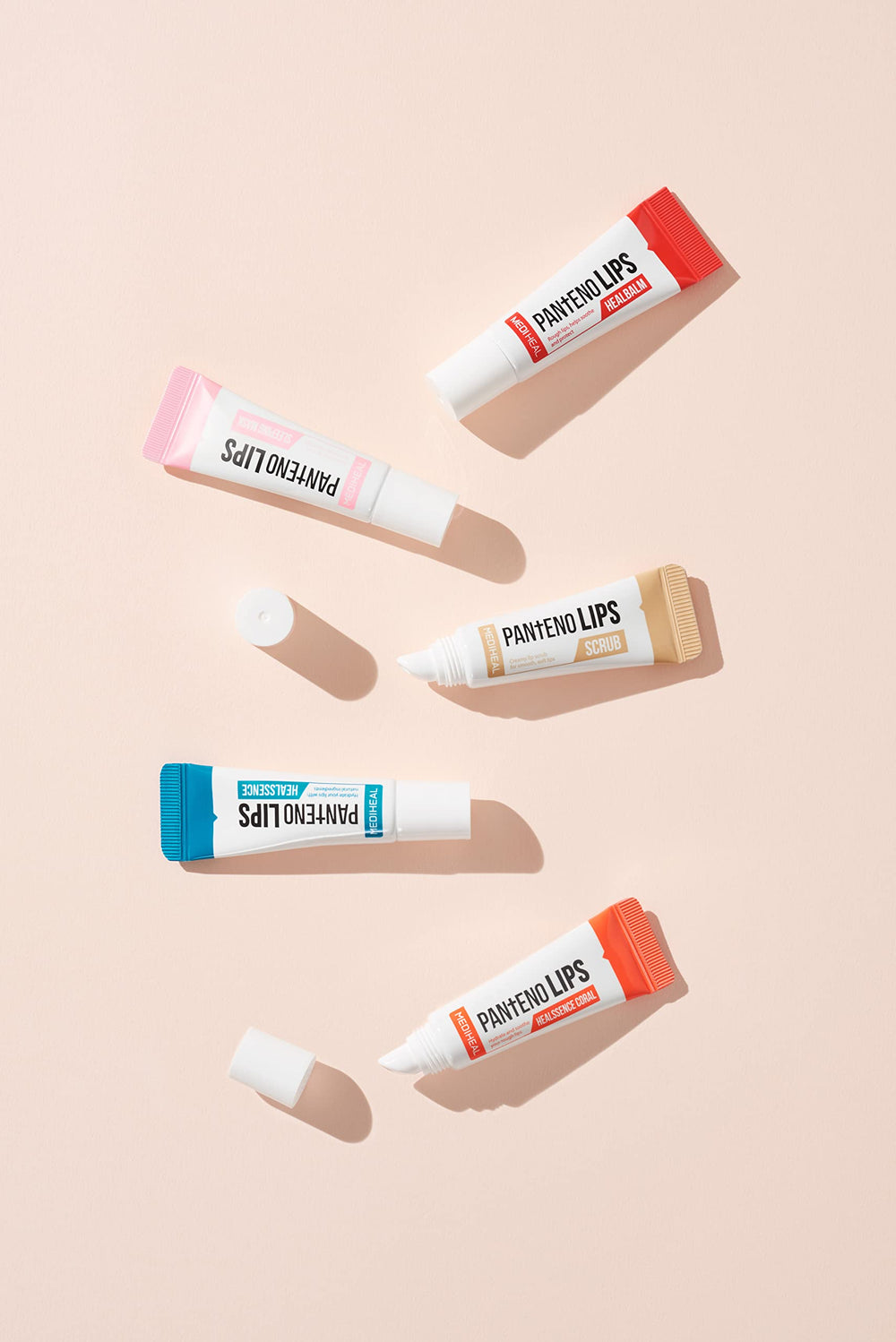 Mediheal Pantenolips Healbalm twin-pack packaging design highlighting convenient, portable hydration.