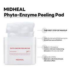 Mediheal Phyto Enzyme Peeling Pad LHA action reveals pore refinement potential