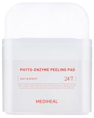 Mediheal Phyto Enzyme Peeling Pad pack shot showing vegan exfoliation for clear skin