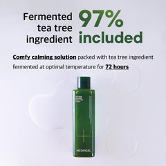 Mediheal Tea Tree Calming Toner application pour demonstrating quick absorption