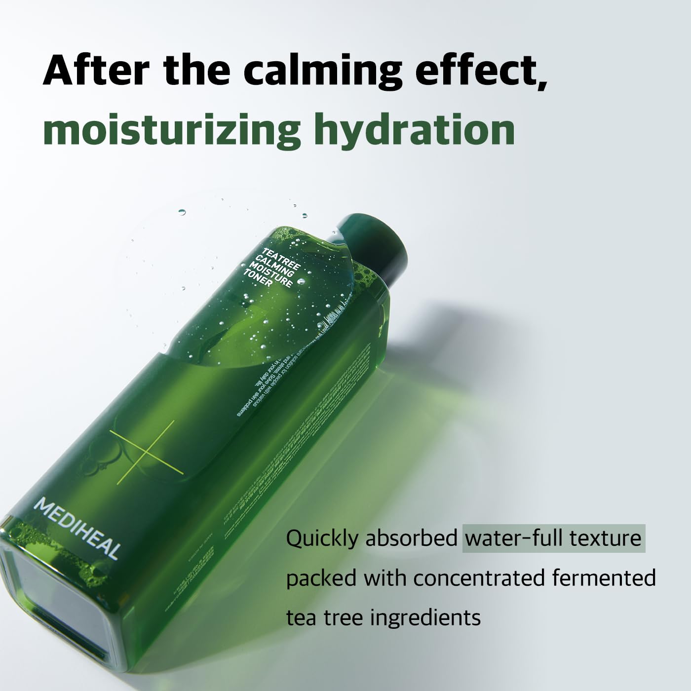 Mediheal Tea Tree Calming Toner water-type texture reflects lightweight hydration