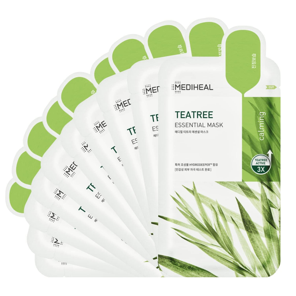 Mediheal Tea Tree Mask packshot showing a soothing, calm skin focus.
