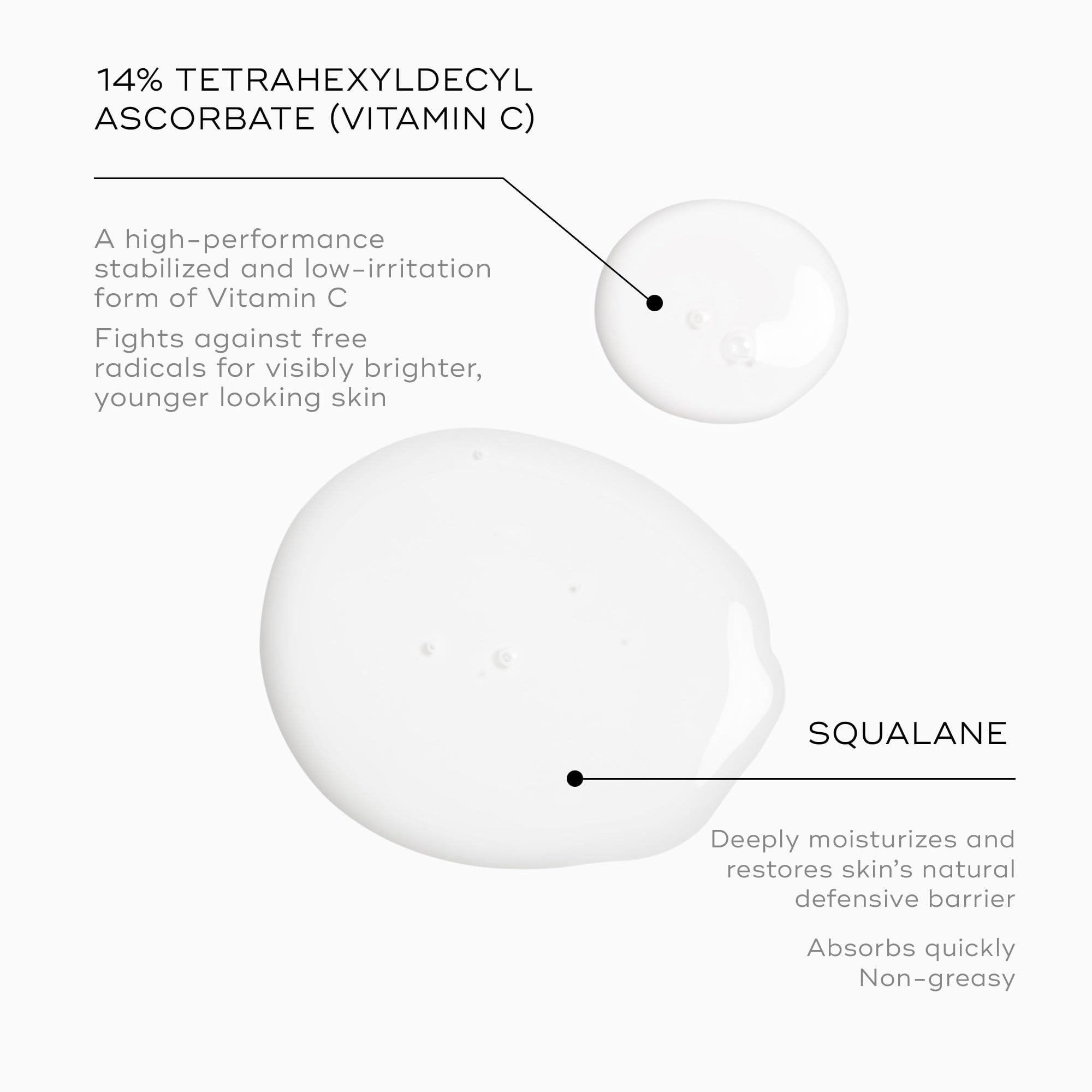 Medik8 C-Tetra Luxe serum texture shows silky, fast-absorbing formula