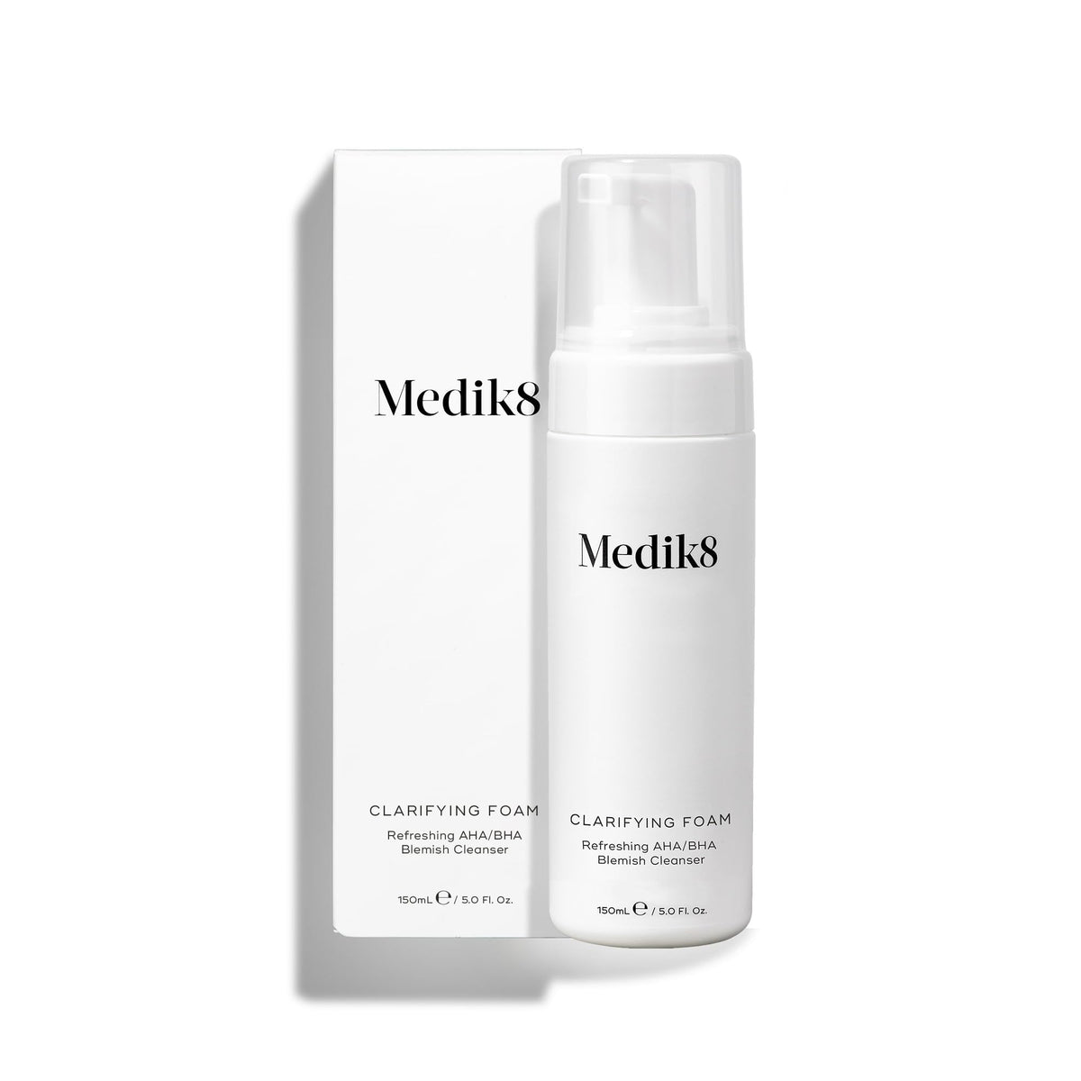 Medik8 Clarifying Foam bottle front for daily gentle cleansing and refreshed skin