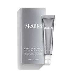 Medik8 Crystal Retinal Ceramide Eye 3 texture application demonstrates smooth finish for day or night use.