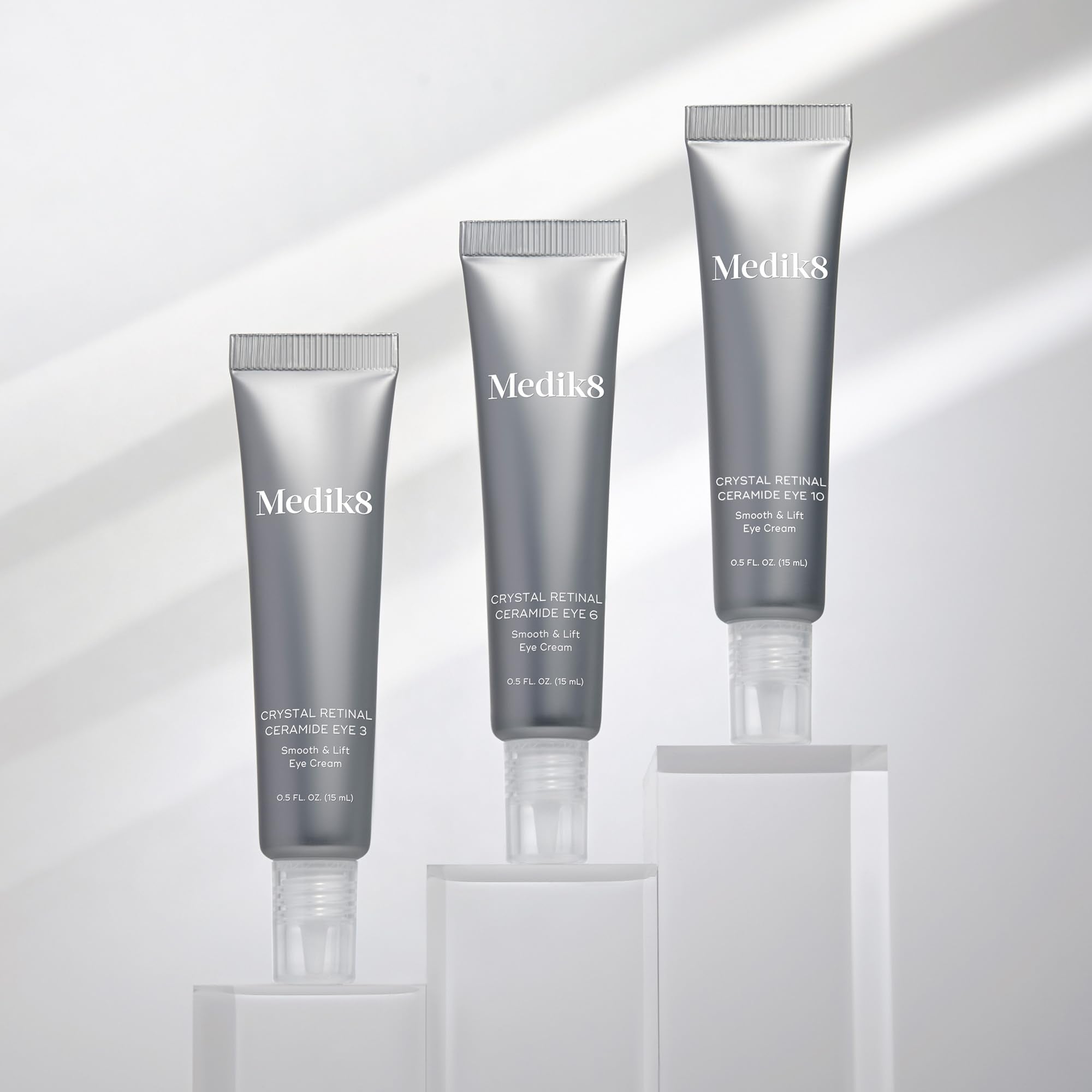 Medik8 Crystal Retinal Ceramide Eye showcases a lightweight feel perfect for daily use.