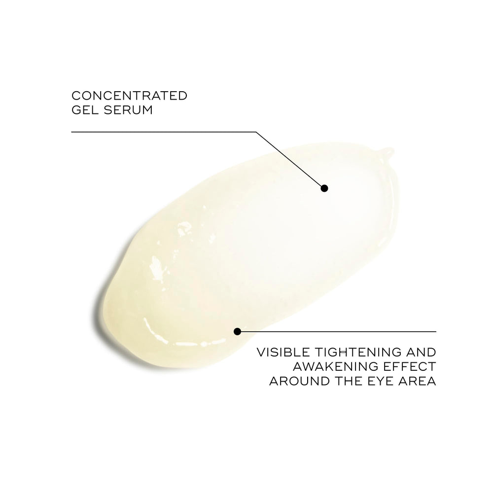 Medik8 Eye Peptides Gel applied to the under-eye area for brightening and puffiness reduction
