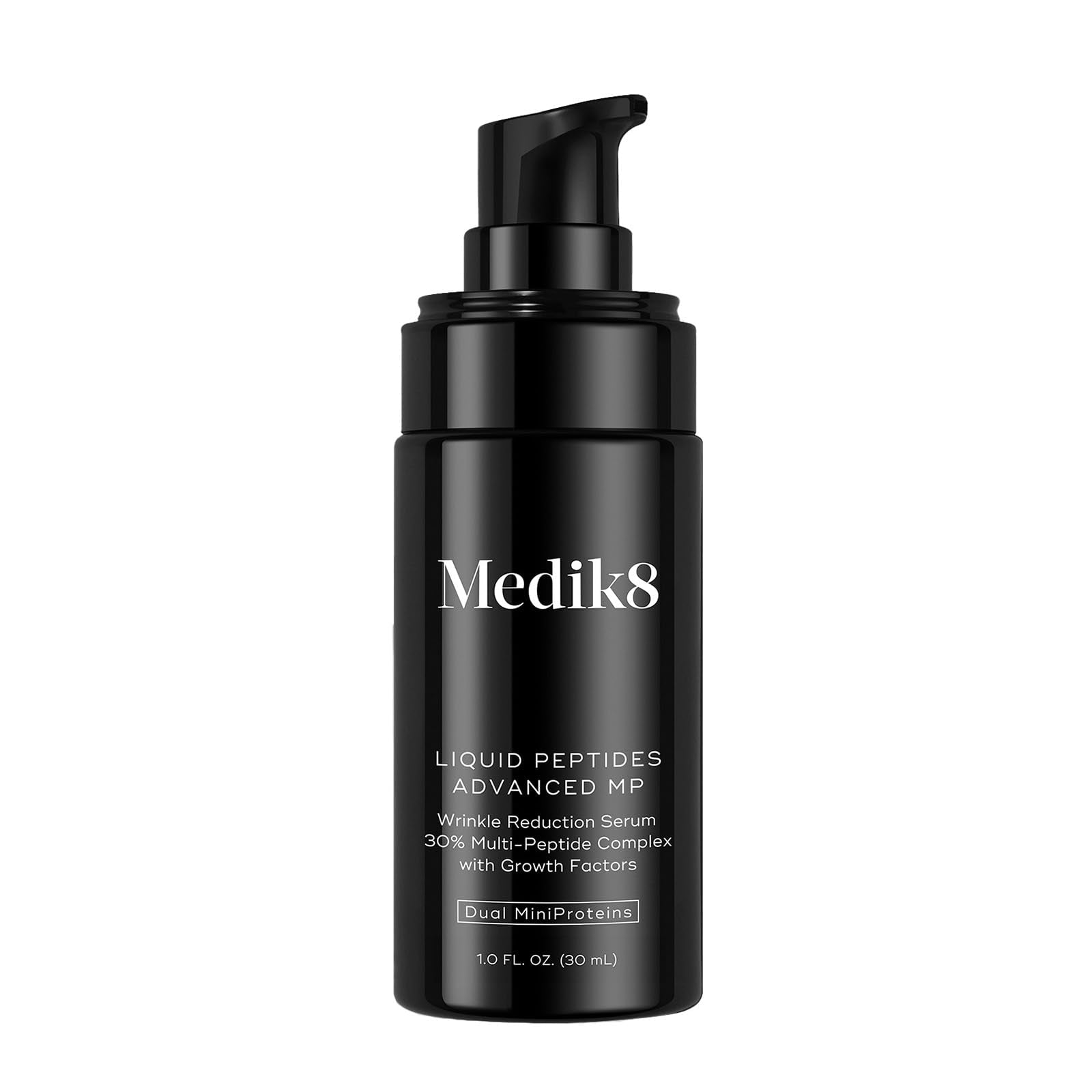 Medik8 Liquid Peptides Advanced MP bottle with dropper for precise application and hydration