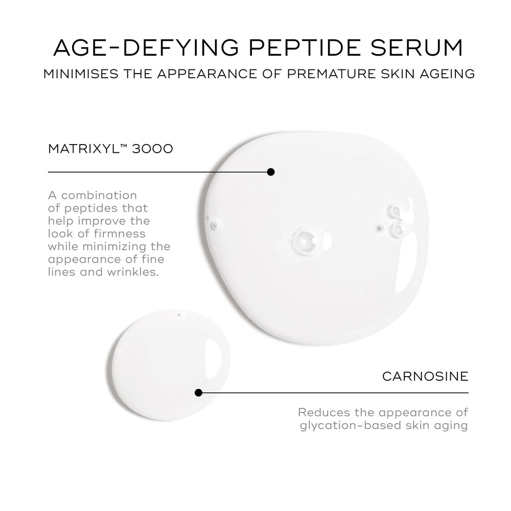 Medik8 Liquid Peptides bottle pour demonstrates smooth application for even distribution.