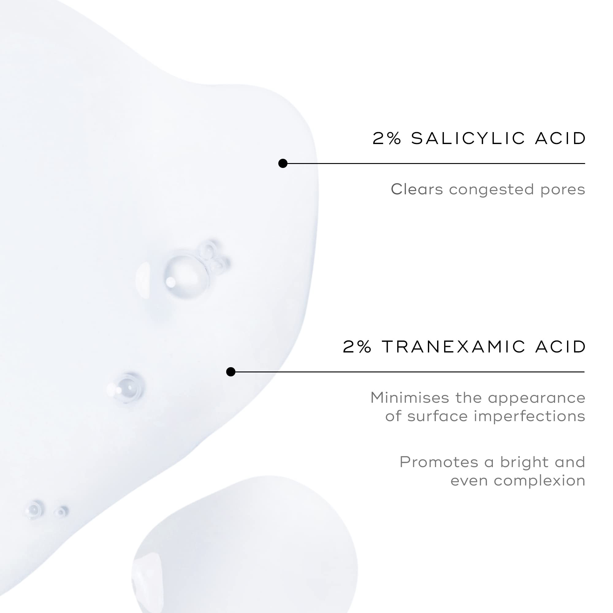 Medik8 Press and Clear toner on cotton pad ready for use.