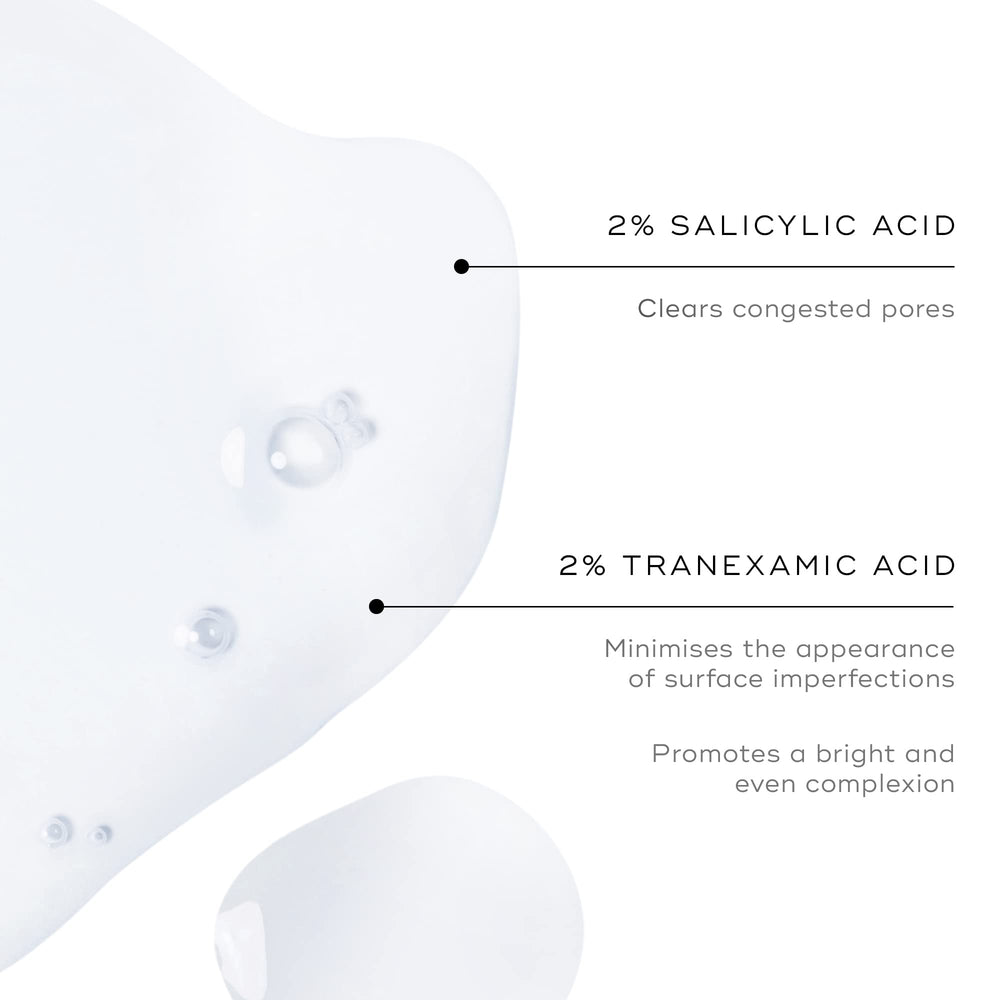 Medik8 Press and Clear toner on cotton pad ready for use.