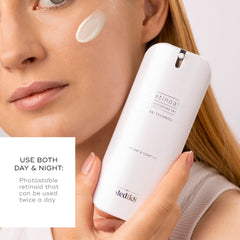 Medik8 R-Retinoate Day & Night serum close-up shows light, smooth texture.