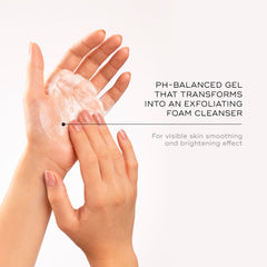 Hydration boost from glycerin in Medik8 Surface Radiance Cleanse during cleansing