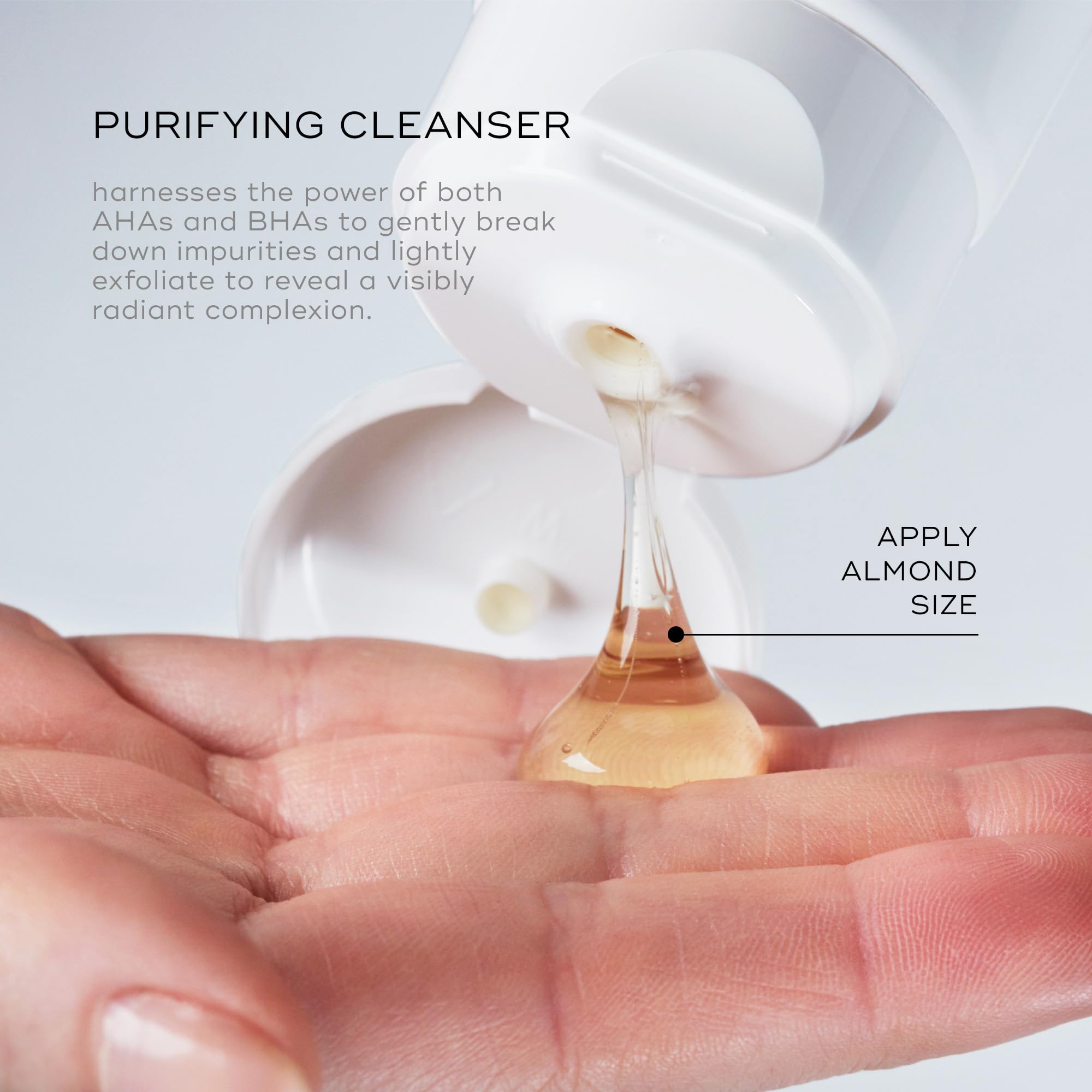 Texture-smoothing action of Medik8 Surface Radiance Cleanse for smoother skin