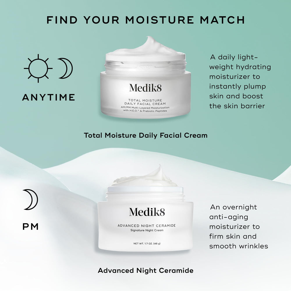 Medik8 Total Moisture applied on skin demonstrates a smooth base for makeup