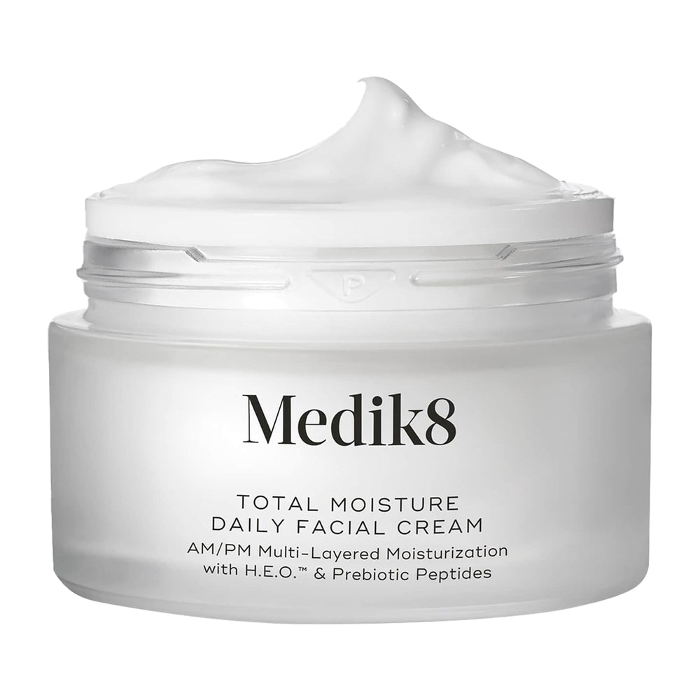 Medik8 Total Moisture Daily Facial Cream bottle pump delivering all-day hydration