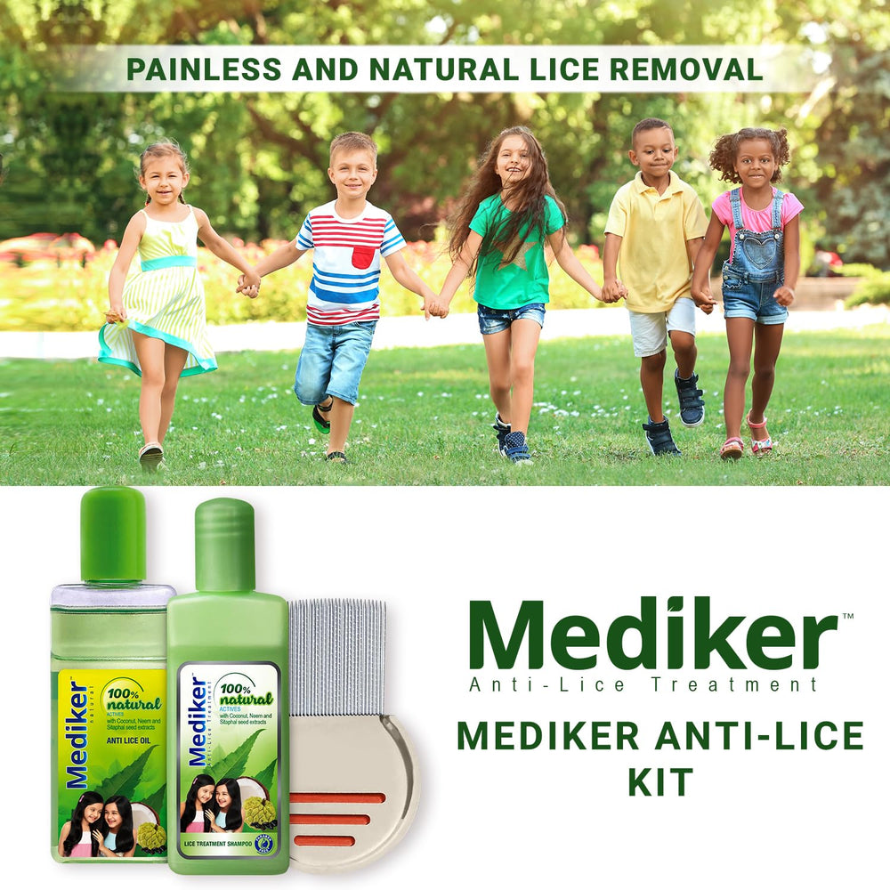 Mediker hair oil with neem coconut close-up showing scalp nourishment