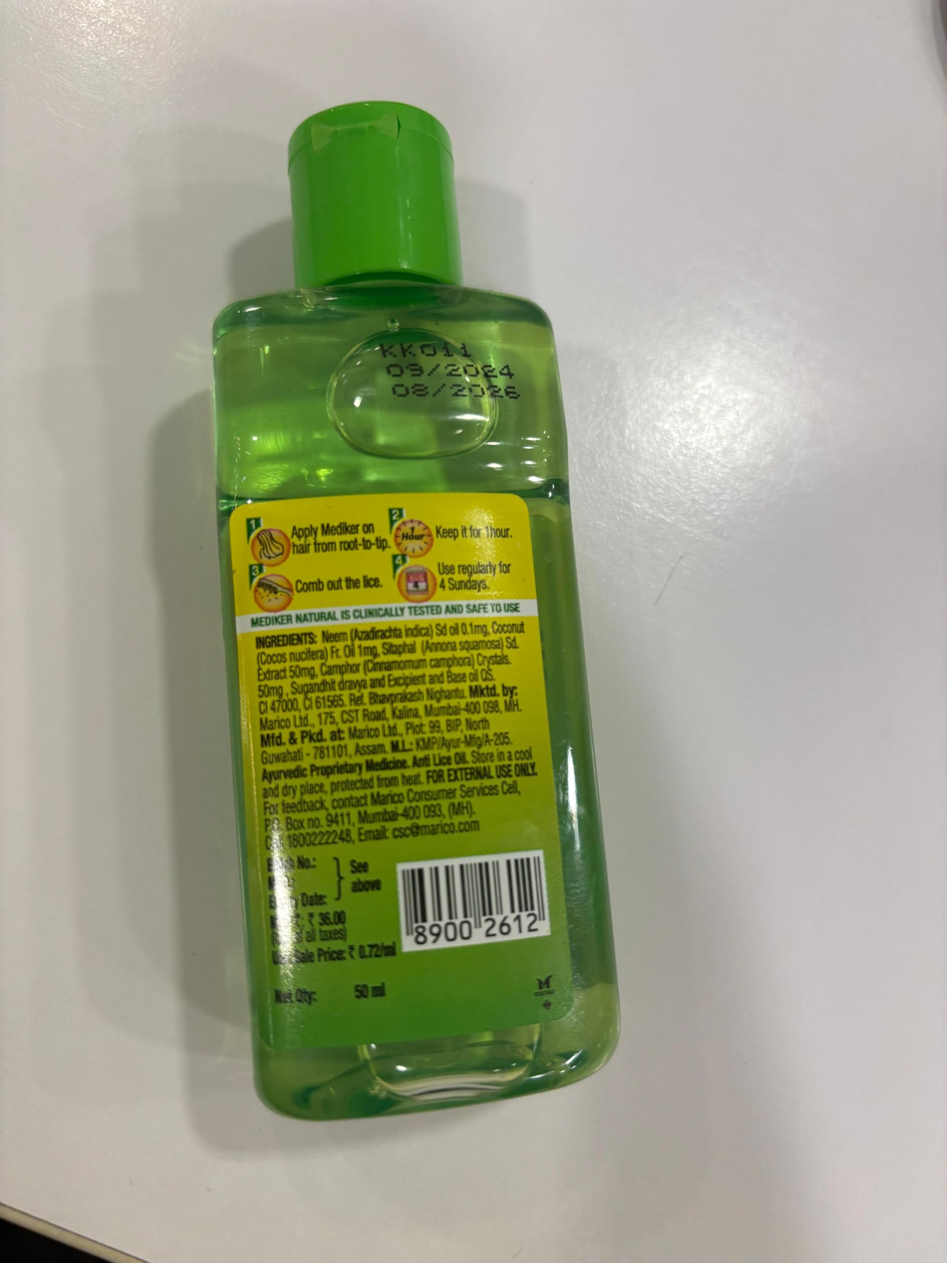 Mediker shiny-soft-hair after use suggests smooth, manageable tresses