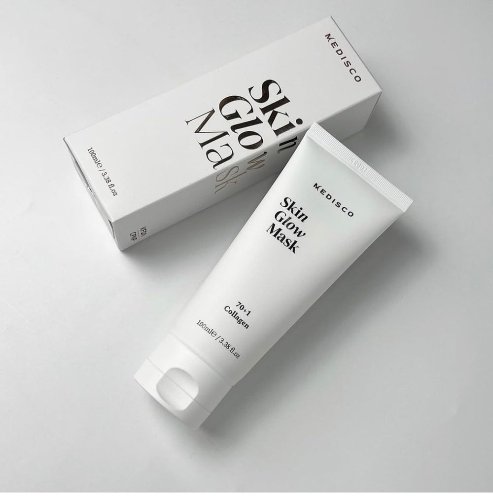 Medisco Skin Glow Mask collagen-rich formula nourishes skin.