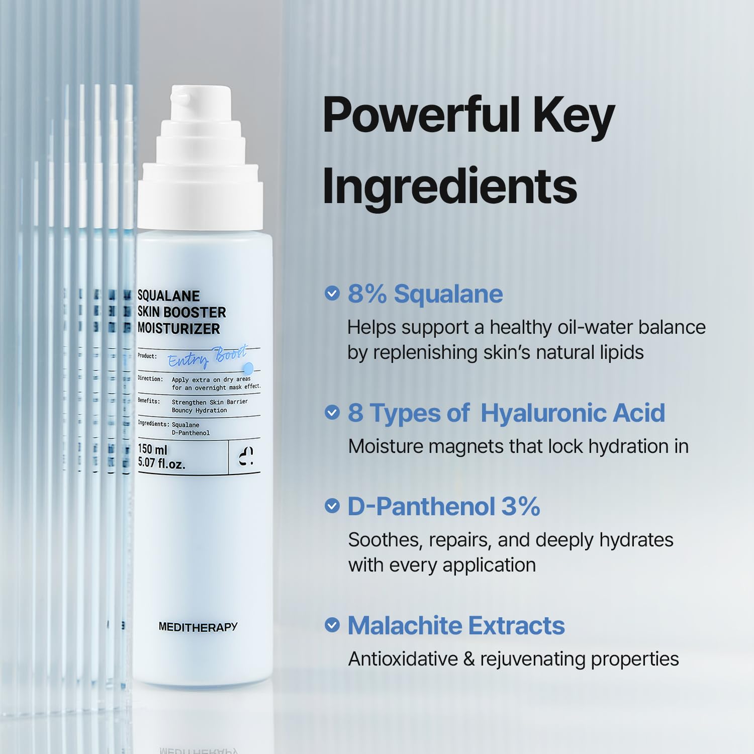 MEDITHERAPY close-up of skin hydration after application