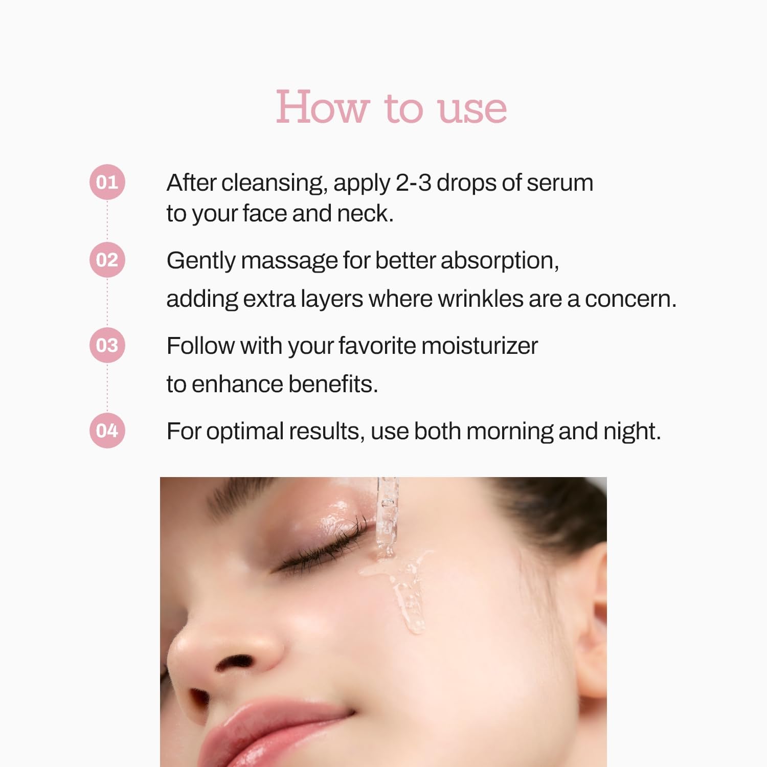 Day and night skincare use captured, highlighting versatility and gentle care.